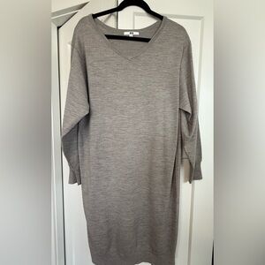 Uniqlo Light Gray Knit Dress